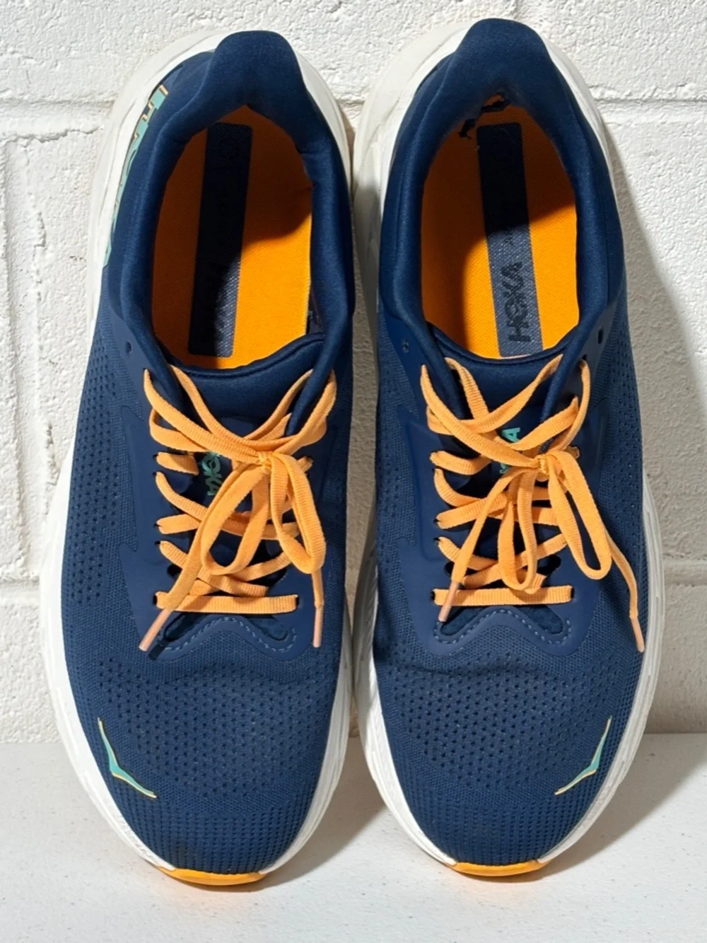 Hoka Ahari 7 Blue Orange Running Shoes Men's Size 12.5D 12.5 Sneakers VGC